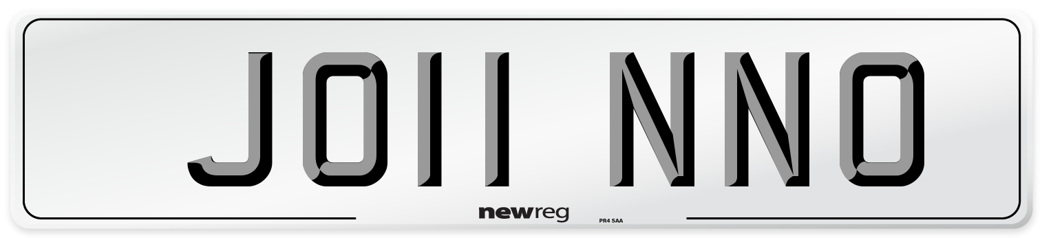 JO11 NNO Number Plate from New Reg